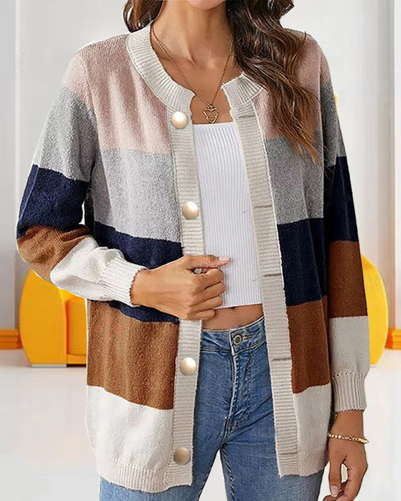 Andrea's™ | Colorblock-Cardigan für Kvinner