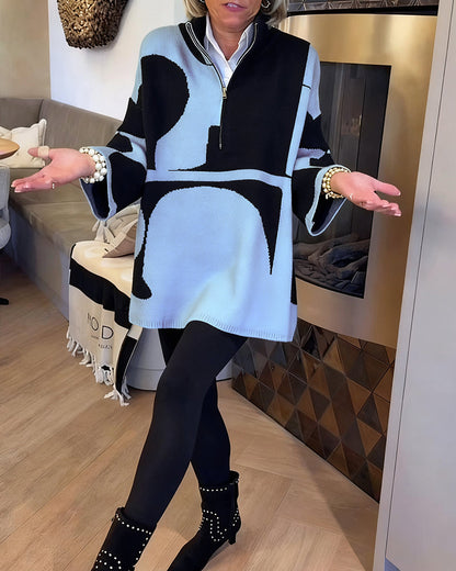 Andrea's™ | Pullover mit halbem Reißverschluss und modischem Stehkragen