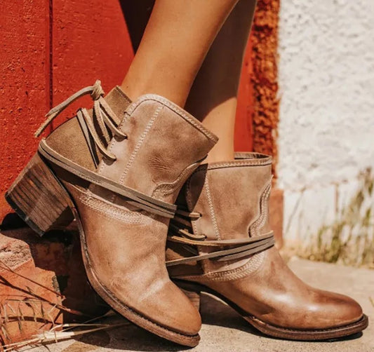 Andrea's™ | Retro-Stiefeletten mit mittlerem Absatz