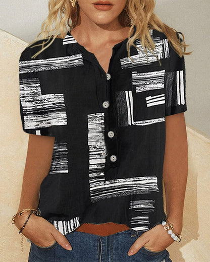 Andrea's™ | Bedrucktes Kurzarm-Top