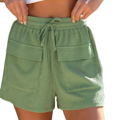 Pinterest-inspirierte Andrea Serena Sommer-Shorts mit Kordelzug