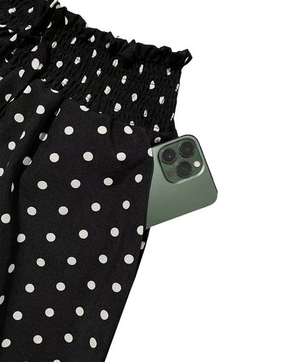 Andrea's™ | Hose Polka Punkt Druck Lang