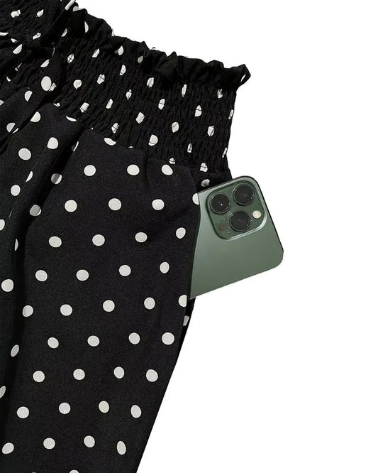 Andrea's™ | Hose Polka Punkt Druck Lang