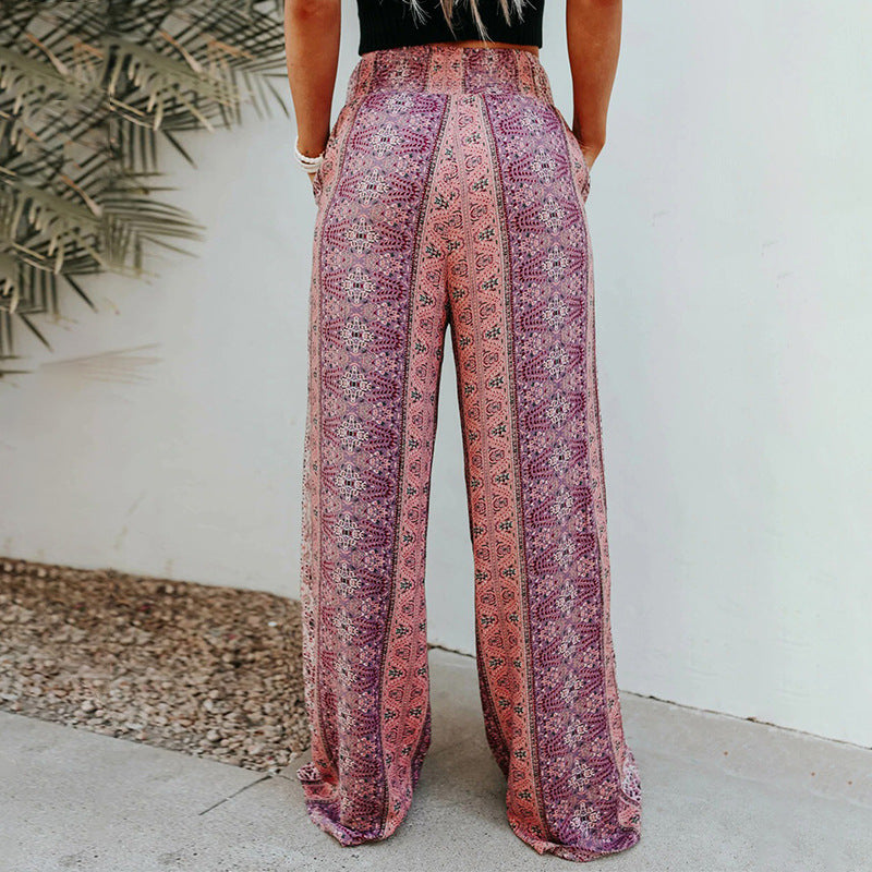 Boho-Print-Hose mit weitem Bein von Andrea Serena
