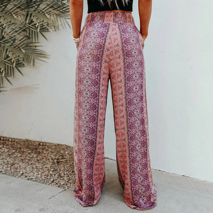 Boho-Print-Hose mit weitem Bein von Andrea Serena