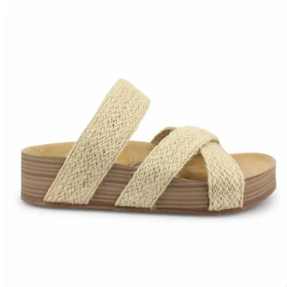 Andrea's™ | Modische lässige geflochtene Sandalen in Uni-Farbe