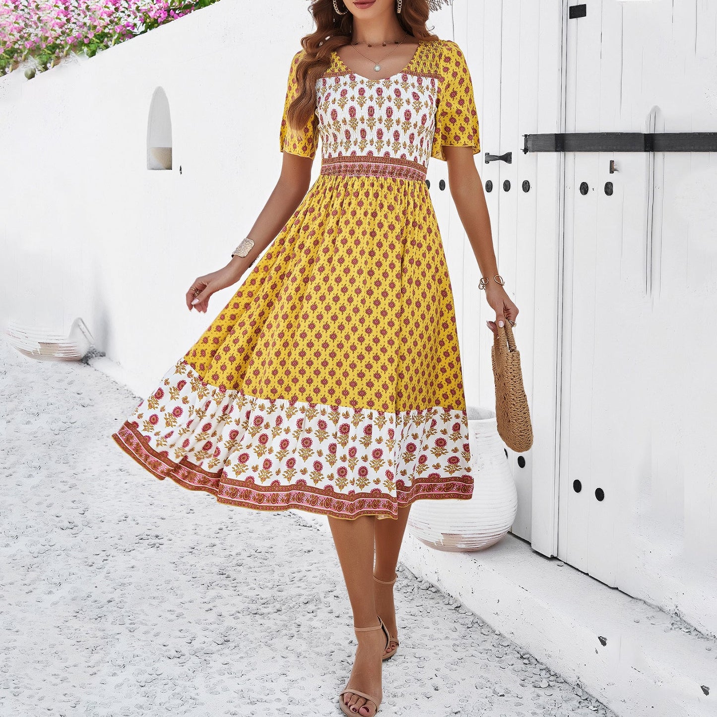 Sommerkleid von Andrea Serena im Boho-Stil mit Print