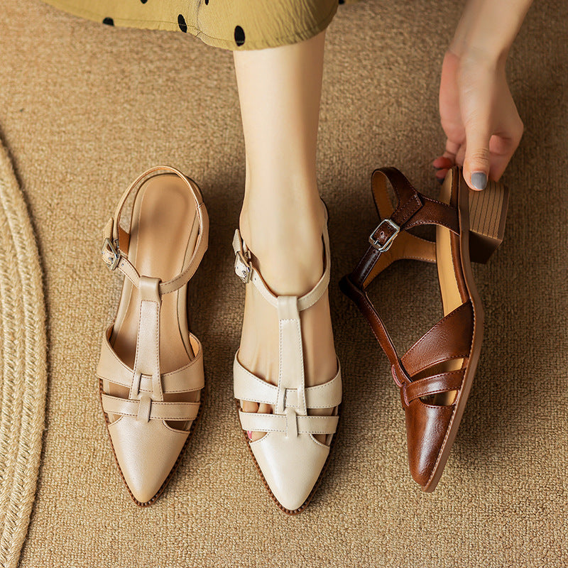 Retro Roman Closed Toe Sandals by Andrea Serena