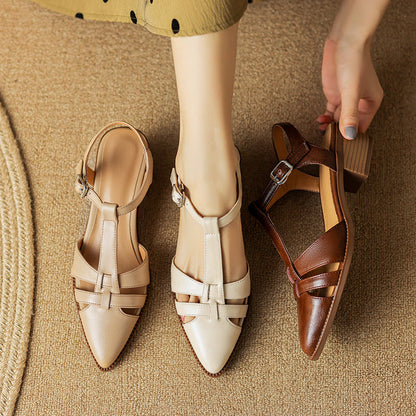 Retro Roman Closed Toe Sandals by Andrea Serena