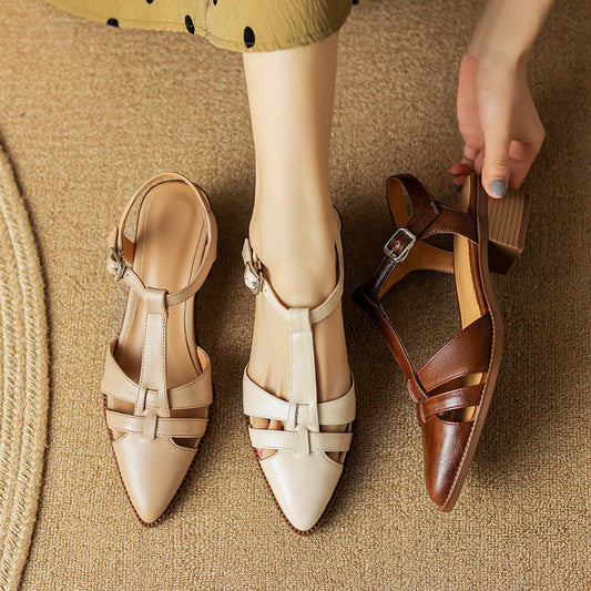 Retro Roman Closed Toe Sandals by Andrea Serena