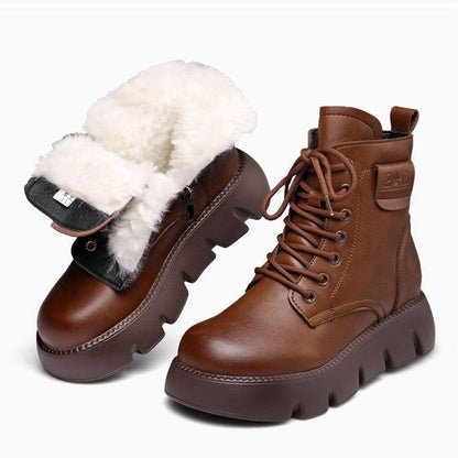 Marissa | Foldable Fur Chunky Winter Boots