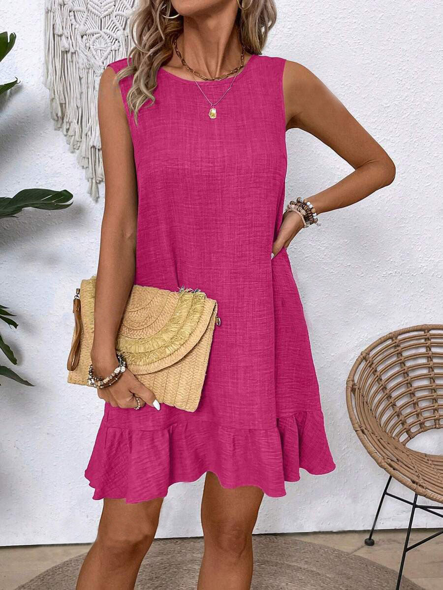 Ärmelloses Sommerkleid mit Rüschen von Andrea Serena