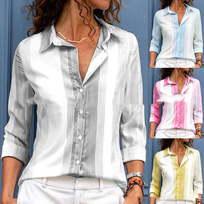 Striped Loose-Fit Blouse by Andrea Serena