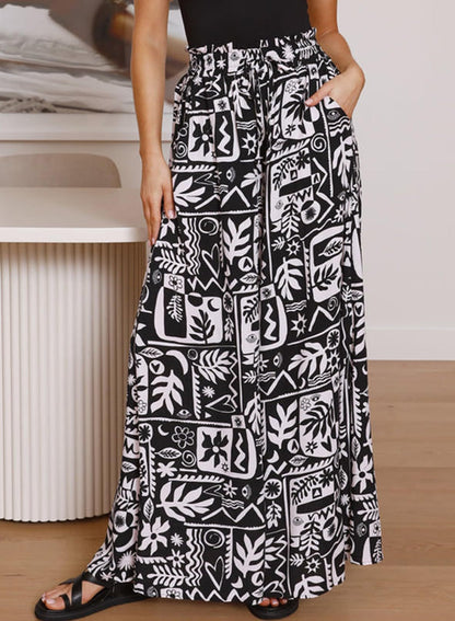 Andrea's™ | Bedruckte Hose mit weitem Bein