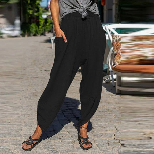 Lässige Andrea Serena Baumwoll-Freizeithose