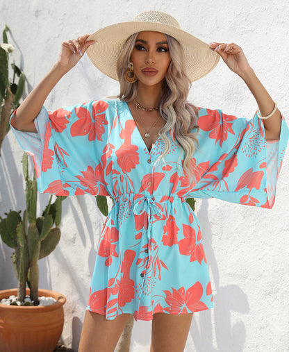 Sommerkleid mit Blättermuster von Andrea Serena