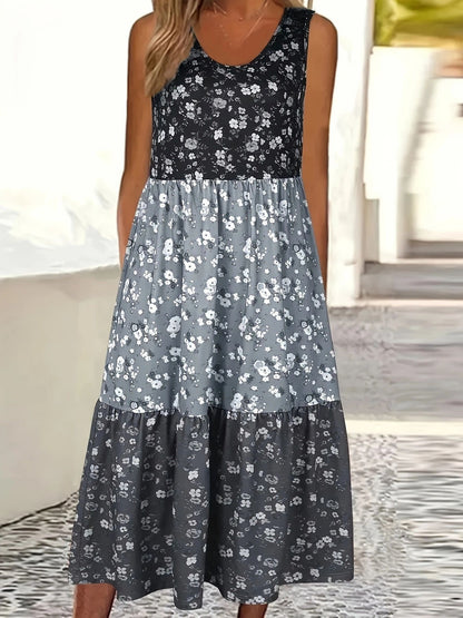 Geblümtes Stufen-Freizeitkleid von Andrea Serena