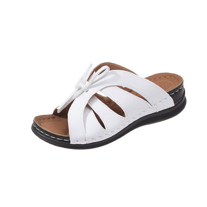 Andrea's™ | Damen-Keilsandaletten mit Schleife