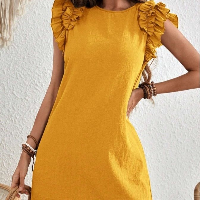 Elegantes Sommerkleid von Andrea Serena mit Rüschenärmeln