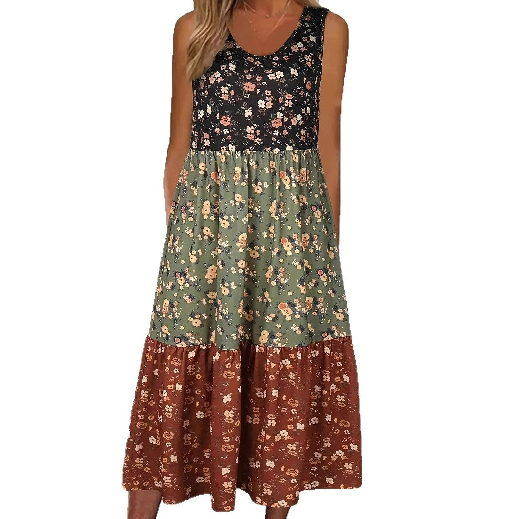 Geblümtes Stufen-Freizeitkleid von Andrea Serena