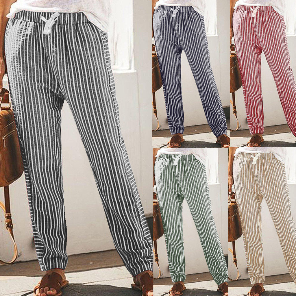 Pinterest-Inspired Andrea Serena Striped Wide-Leg Pants