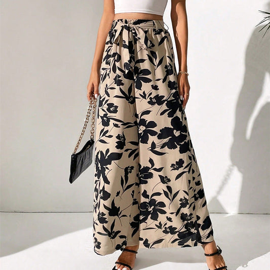 Floral High Waist Wide Leg Pants by Andrea Serena