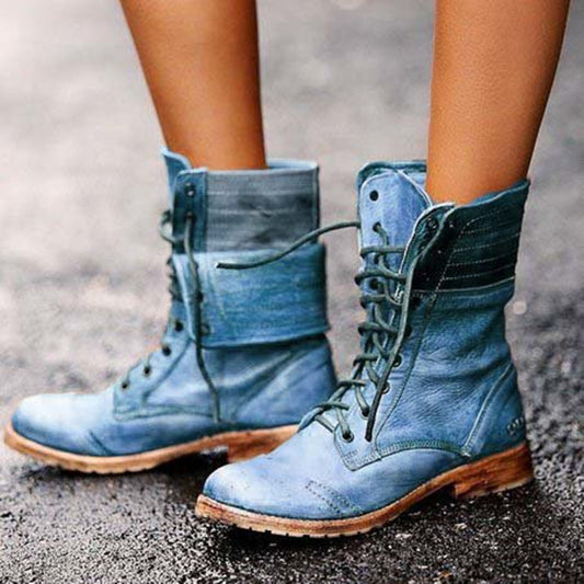 Andrea's™ | Martin-Stiefel mit Kreuzriemen