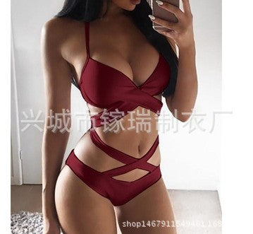 Schickes Andrea Serena Bikini-Set in Colorblock-Optik