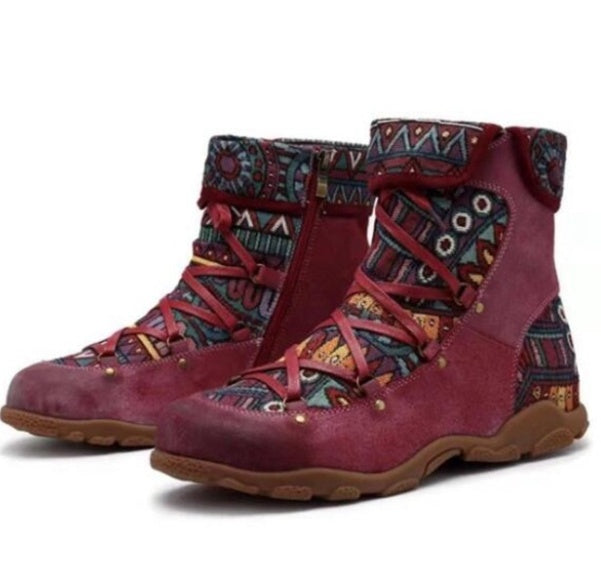 Andrea's™ | Boho-Damenstiefel mit Schnürung