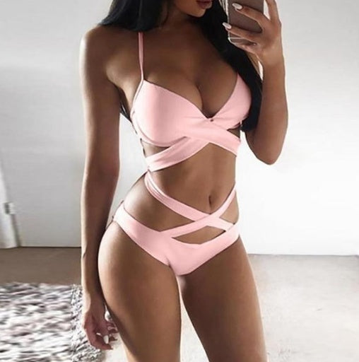 Schickes Andrea Serena Bikini-Set in Colorblock-Optik