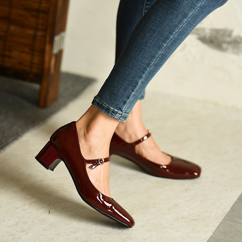 Andrea's™ | High Heels mit leuchtenden Lederriemen