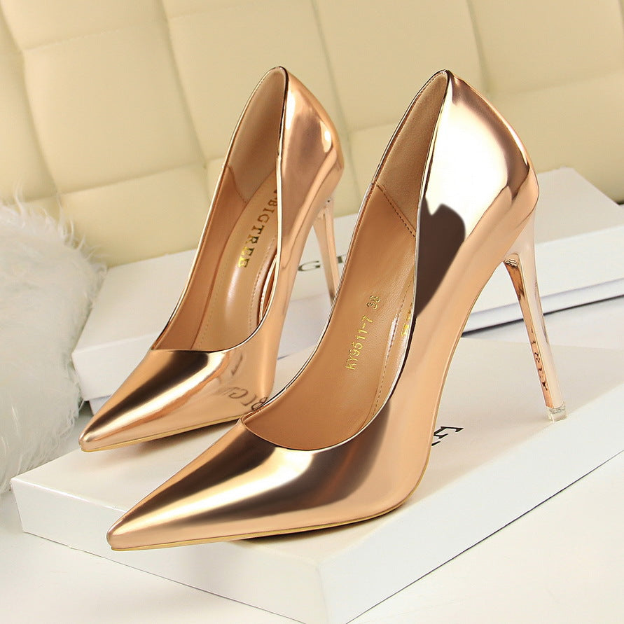 Elegante schwarze Andrea Serena Stiletto-Pumps