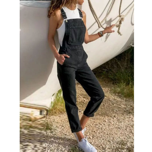 Andrea's™ | Denim-Overall - Vorder- und Rückansicht