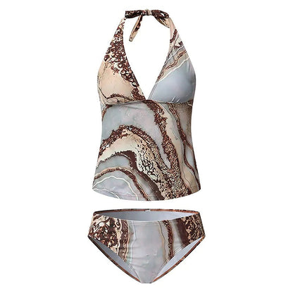 Eleganter Marmor-Bikini-Badeanzug von Andrea Serena
