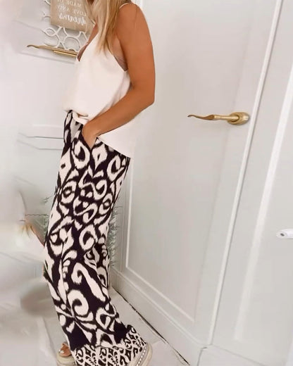 Andrea's™ | Jogginghose mit Taschen im Retro-Print