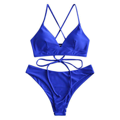 Strappy Solid Bikini von Andrea Serena
