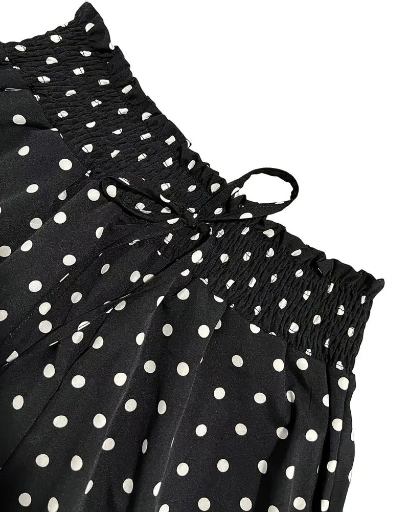 Andrea's™ | Hose Polka Punkt Druck Lang