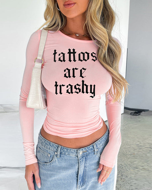 Andrea's™ | T-Shirt Eng anliegendes, langärmliges T-Shirt