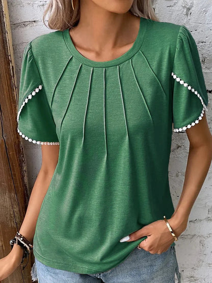 Schickes Andrea Serena Sommer-T-Shirt mit Tulpenärmeln
