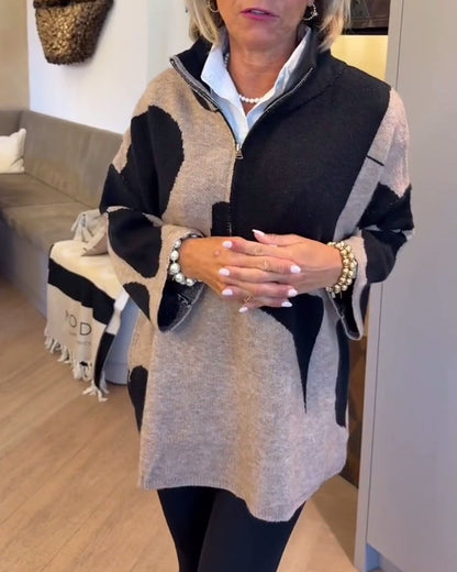 Andrea's™ | Pullover mit halbem Reißverschluss und modischem Stehkragen