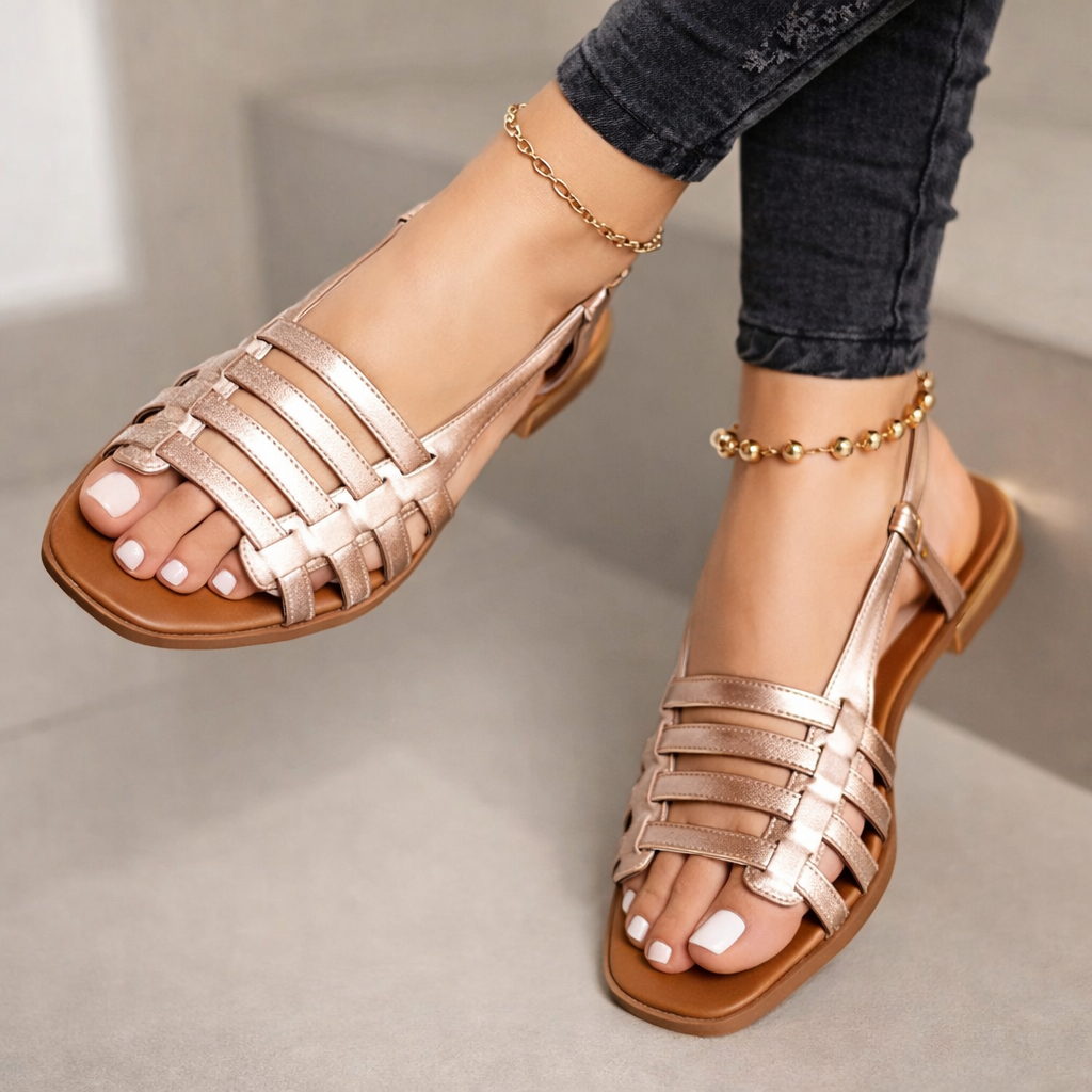 Schicke, von Pinterest inspirierte Andrea Serena Alltagssandalen