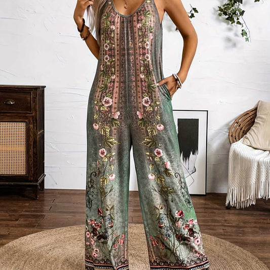 Boho-Jumpsuit mit Blumenmuster von Andrea Serena