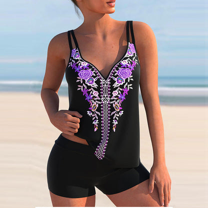 Bikini mit Blumenmuster in Übergröße von Andrea Serena