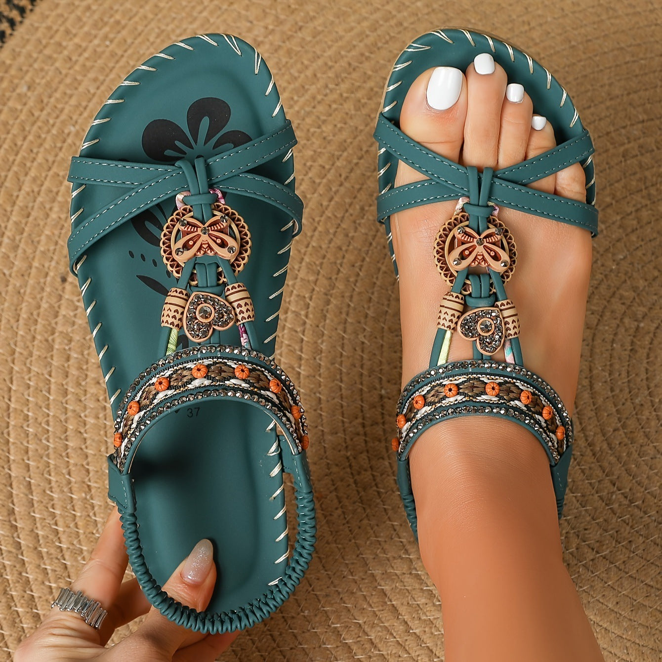 Andrea's™ | Boho-verzierte Sandalen