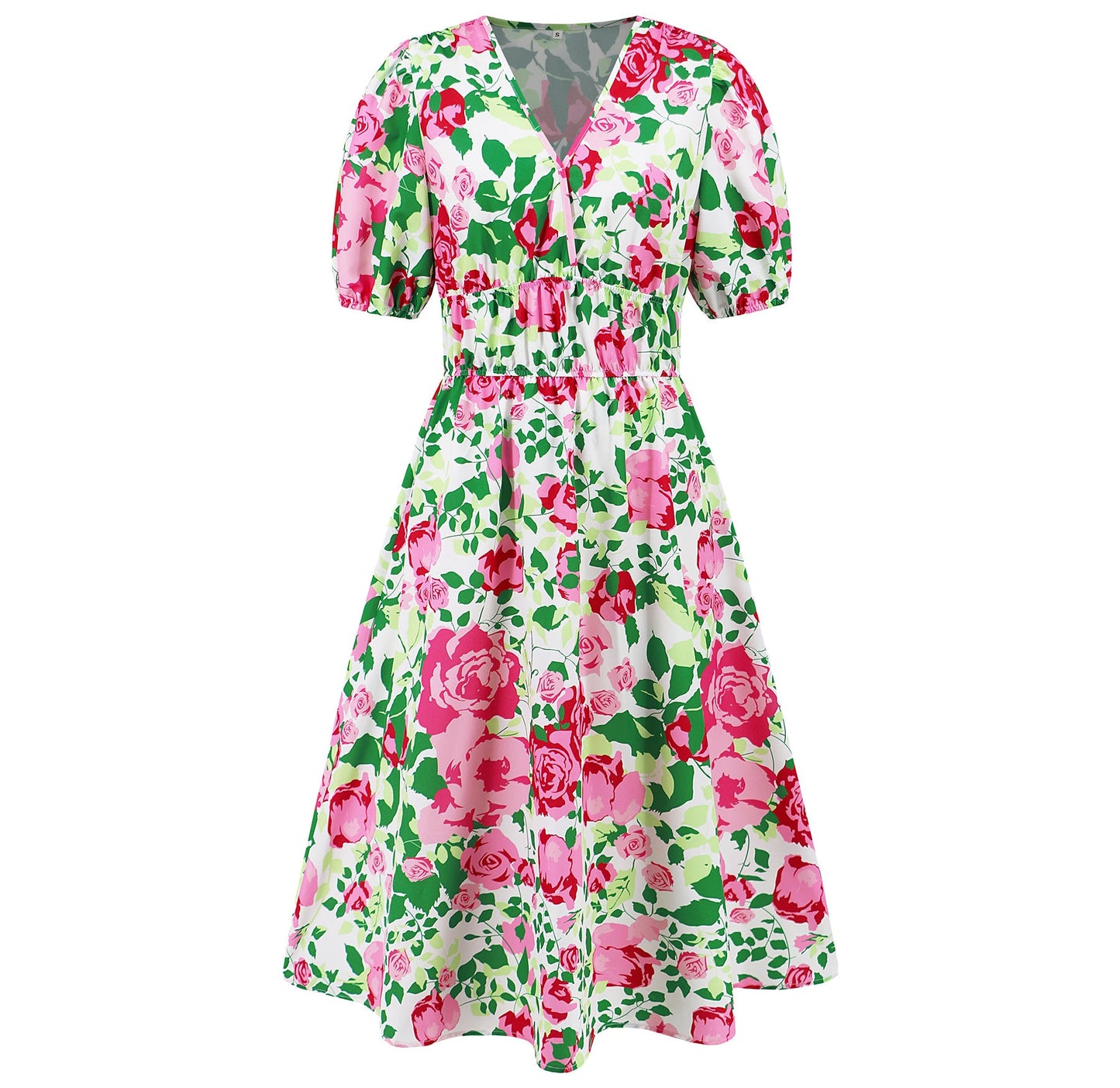 Bohemian Floral V-Ausschnitt Kleid von Andrea Serena