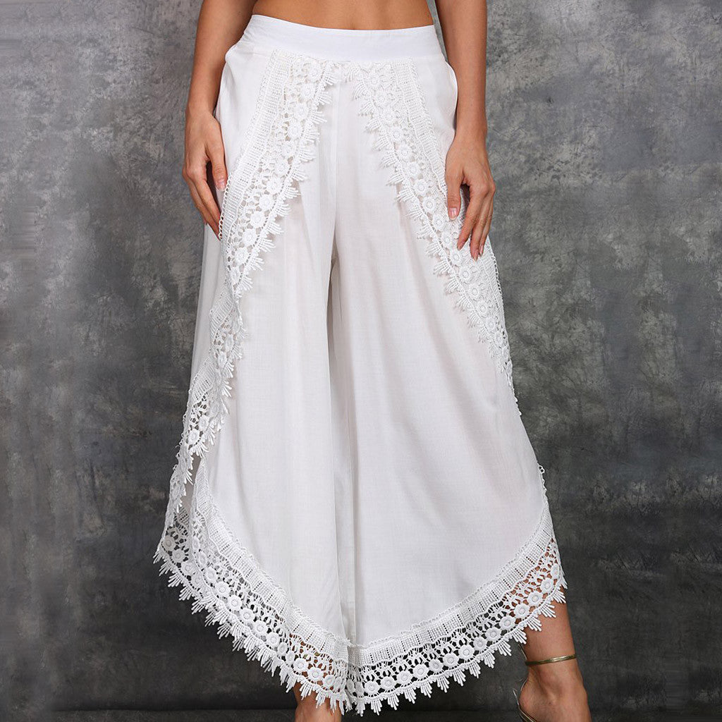 Elegante, weite Spitzenhose von Andrea Serena