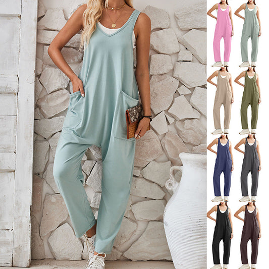 Pinterest-inspirierter Andrea Serena Jumpsuit mit Taschen