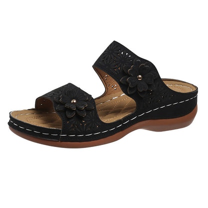 Andrea Serena Sandalen mit Blumenmuster, inspiriert von Pinterest