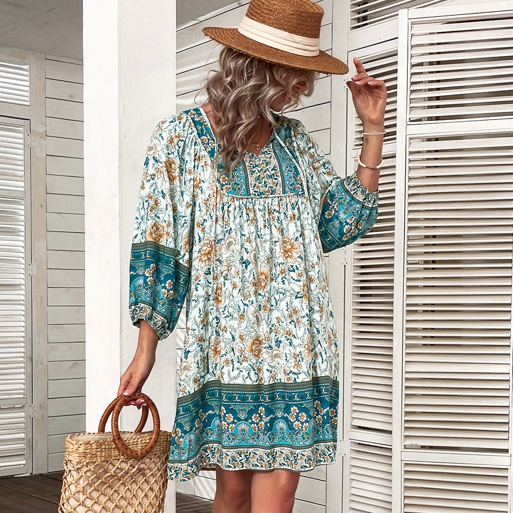 Sommerkleid von Andrea Serena im Boho-Stil mit Blumenmuster