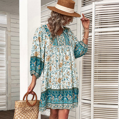 Sommerkleid von Andrea Serena im Boho-Stil mit Blumenmuster